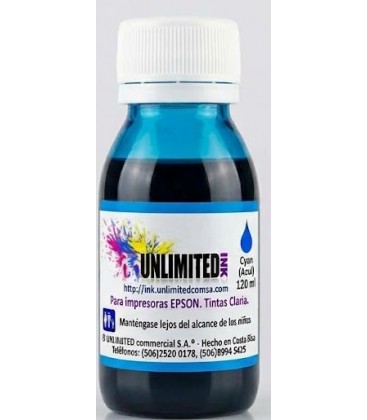 Tinta EPSON cyan de 120 ML Unlimited Ink